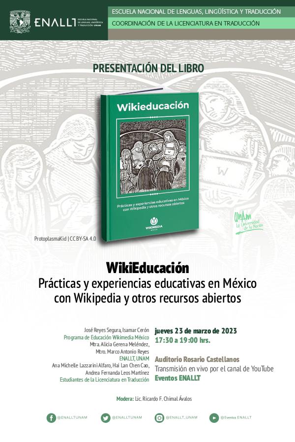Wikimedia_mx's tweet photo. 📗¿Te perdiste las presentaciones del libro "WikiEducación. Prácticas y experiencias educativas de México con Wikipedia y otros recursos abiertos"?
¡Tendremos otra en la @ENALLTUNAM!
⚡️Acompáñanos este jueves a las 17:30h, transmisión en vivo.
https://t.co/oTkzgMObOt https://t.co/RqrsYVbIjM