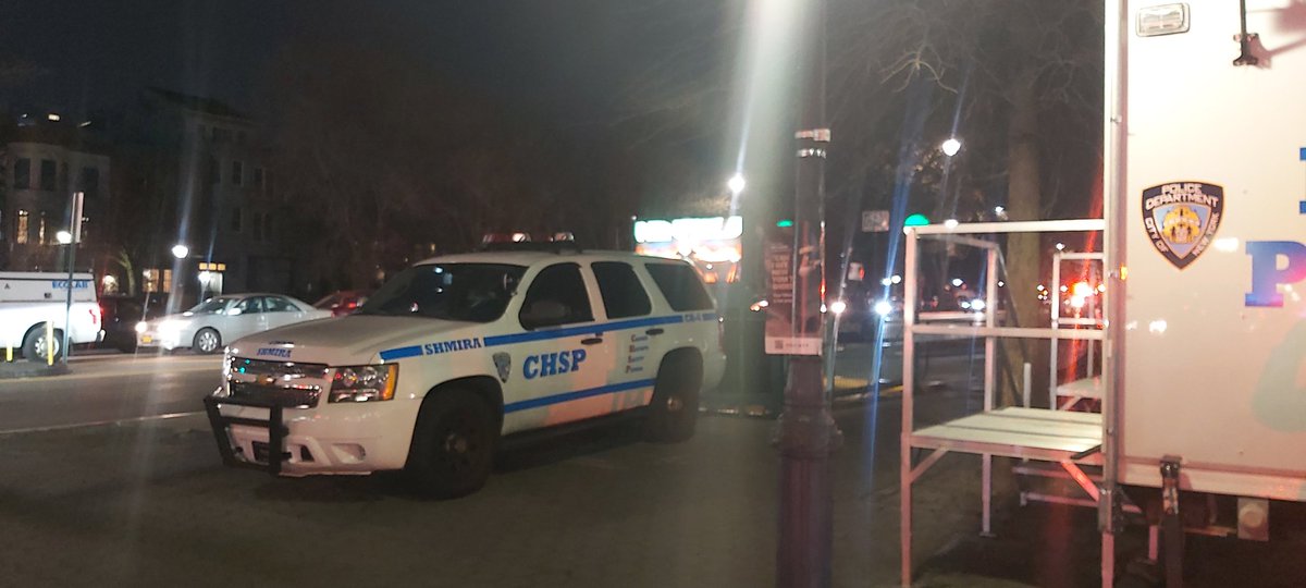 chossid10's tweet photo. @ChSp Crown Heights Shmira Patrol parked on Eastern PKWY currently on Tuesday, March 21 at 7:50pm where NYPD is already stationed 24/7, meanwhile criminals robbing packages on Rutland Rd. https://t.co/NyVF6dIgUD