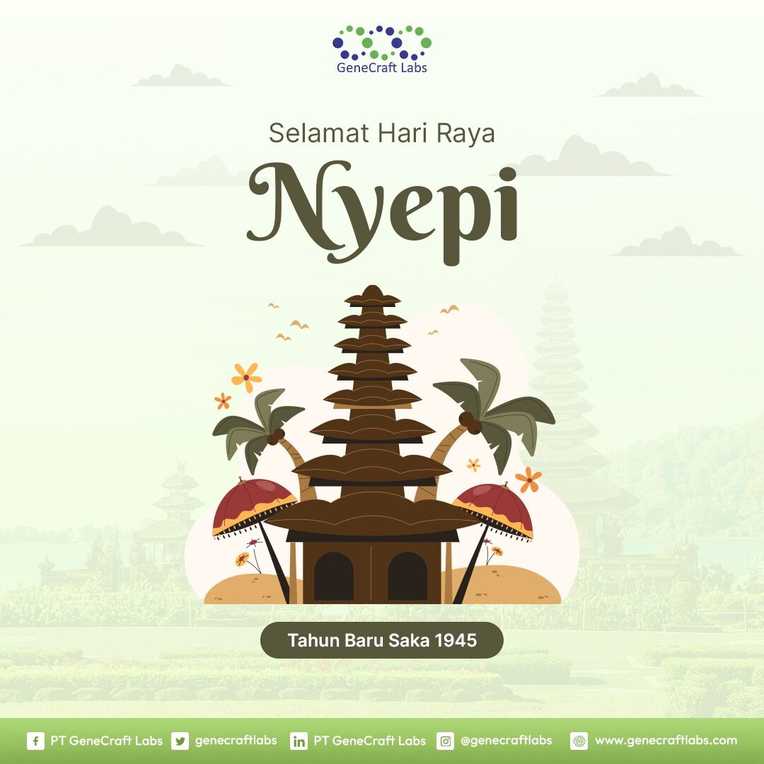 GeneCraftLabs's tweet photo. Mari kita jaga kebersihan lingkungan, hati, dan pikiran kita selama hari yang suci ini. Selamat Hari Raya Nyepi! ❤️

#genecraftlabs #balidayofsilence #nyepi2023 #indonesia #bali #tahunbarusaka1945 https://t.co/Q3nj3tnqA3