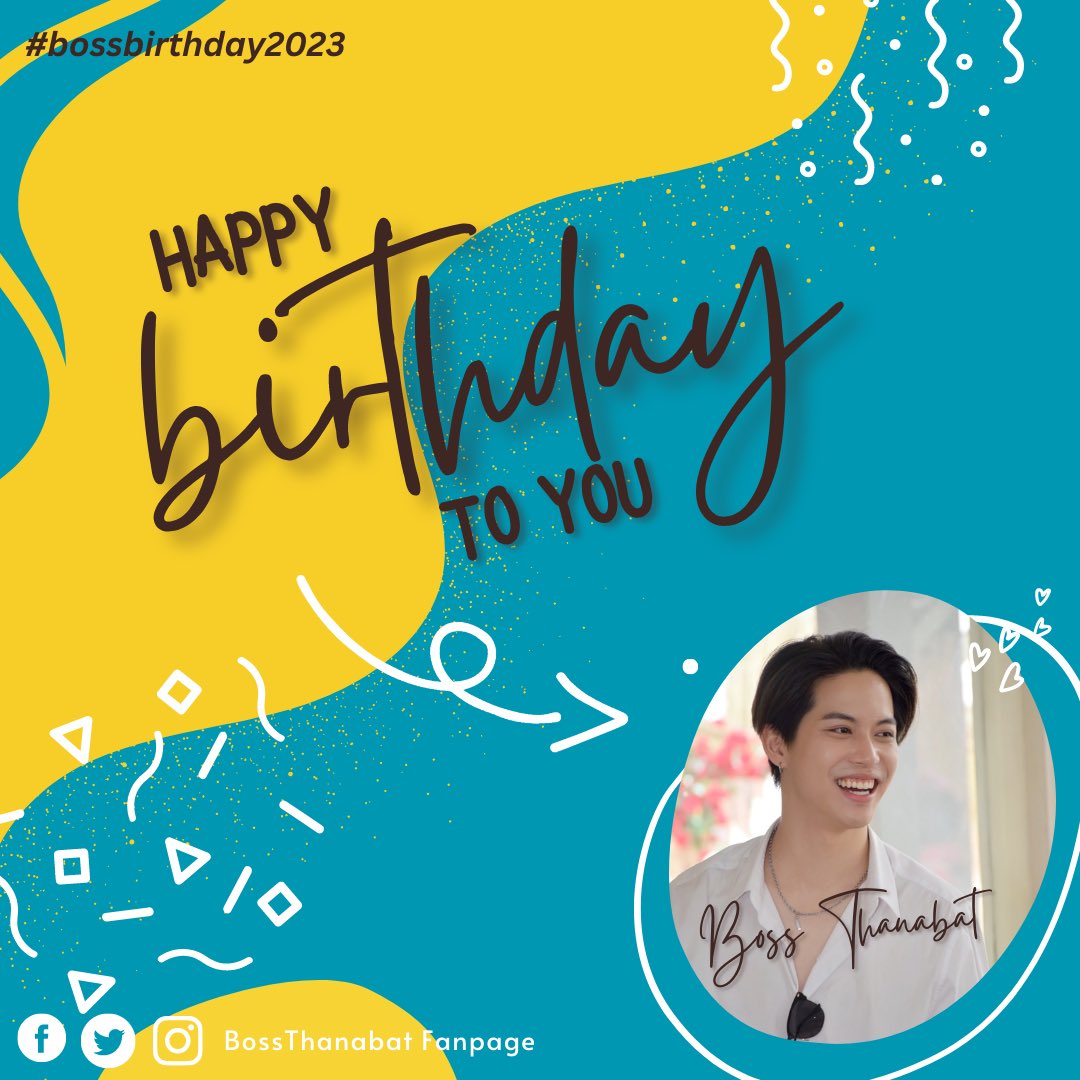 BossThanabatFC's tweet photo. Happy Birthday!! 🎂🎊🎁🎉

มีความสุขมากๆ ๆๆๆ นะครับเจ้านาย … ❤️ พวกเราเป็นกำลังใจให้เจ้านายอยู่ตลอดน้าาา …เจอกันในไลฟ์คืนนี้นะครับ ..🎂🎊🎁🎉

#bossbirthday2023
#BossThanabat https://t.co/pE5aDXBisP