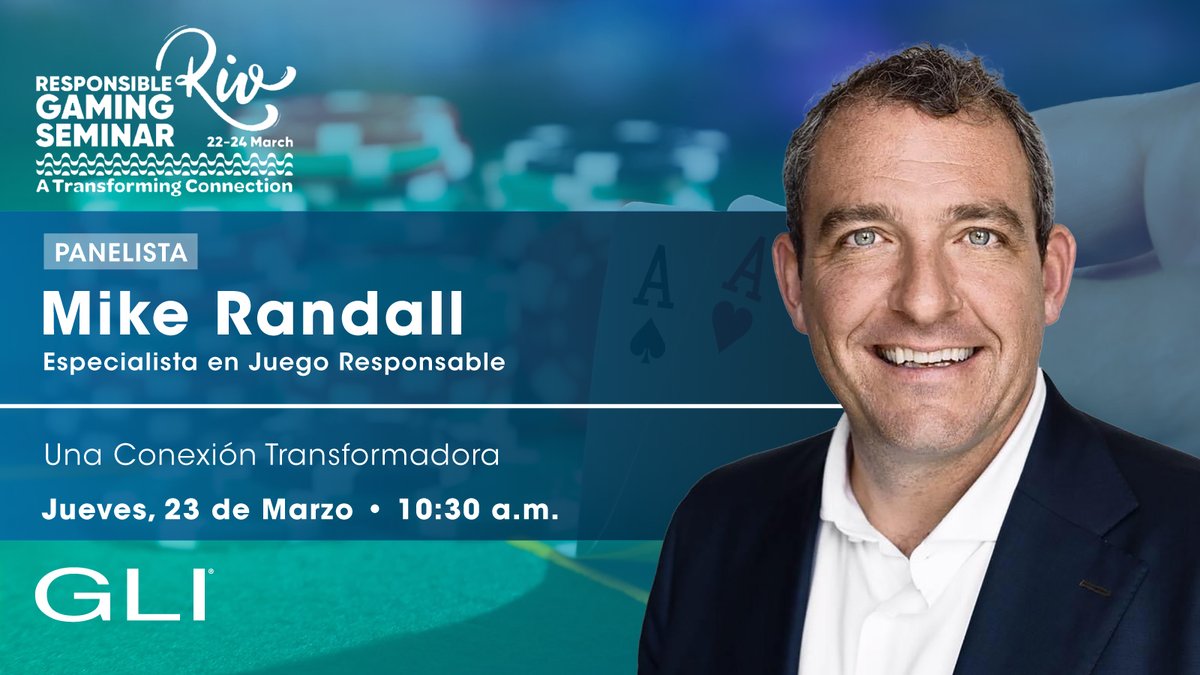 GamingLabsInt's tweet photo. Únase al reconocido especialista en Juego Responsible, Mike Randall el 23 de marzo a las 10:30 en el seminario de CIBELAE/WLA, “una Conexion transformadora”. Aprenda de las mejores practices promoviendo el Juego Responsible.

 #GLI #GamingLabs #CIBELAE #ResponsibleGaming https://t.co/gOfNRJCent