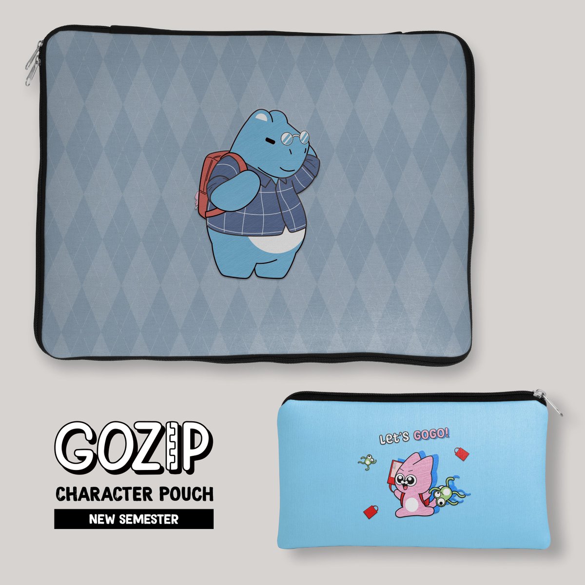 gozip_official's tweet photo. 💼고집패밀리의 새학기 굿즈 파우치가 왔어요💼

공대 오빠 느낌 너드 스타일의 키파 파우치
깨발랄 느낌 맑은 눈의 신입생 고고 파우치🎉👏👏

노트북과 아이패드부터 필기구 파우치까지
깜찍하고 사랑스런 파우치를 기대해 주세요~🤔

#굿즈 #캐릭터굿즈 #파우치 #노트북 #아이패드 #애플 #갤럭시 https://t.co/r9Uenb6FHm