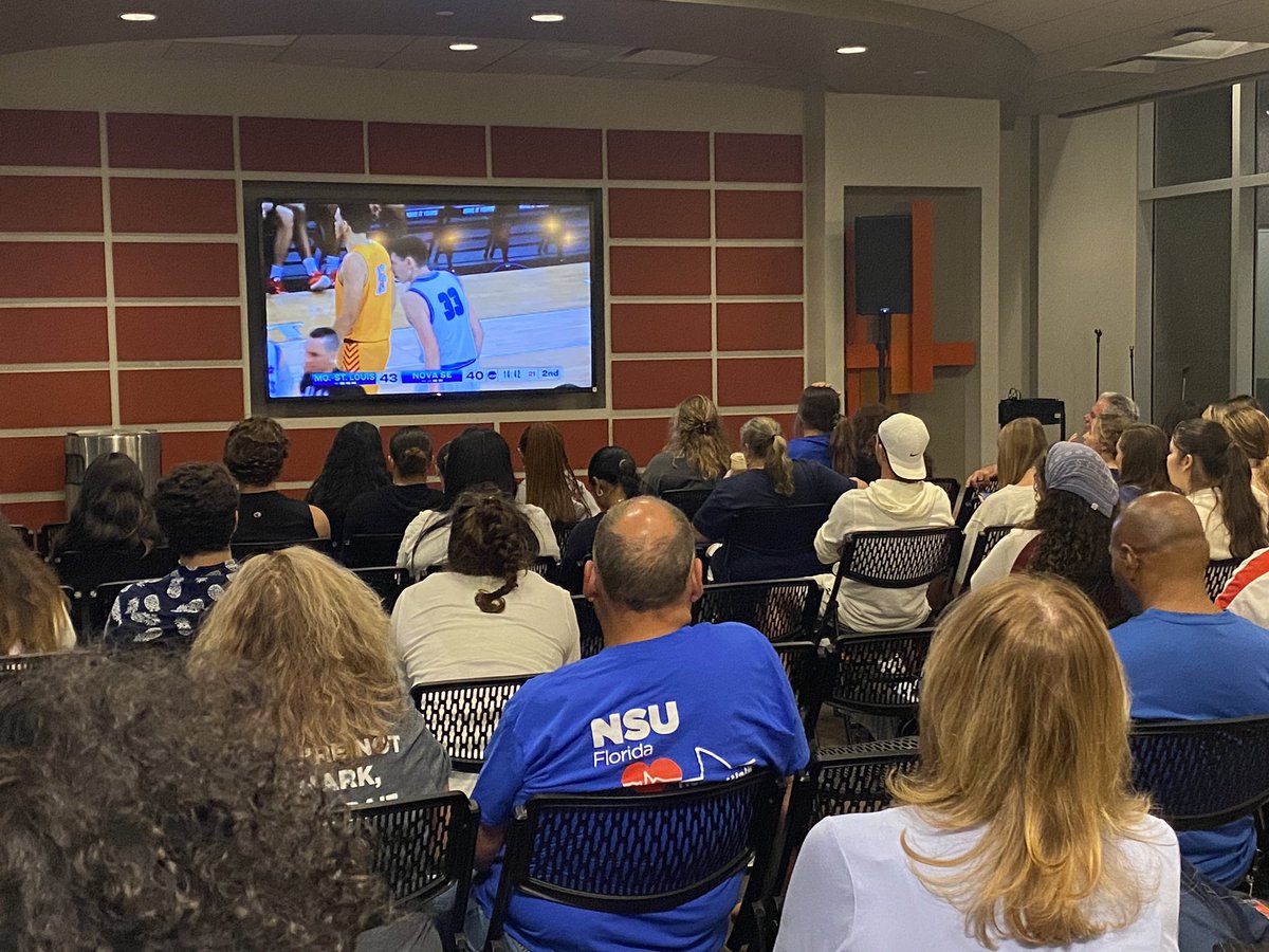 NSUFlorida's tweet photo. Supporting our boys here at the Flight Deck! Let’s go @NSU_MBasketball ! 🔥😤 

#NSUSharks https://t.co/NLG8d79kIU