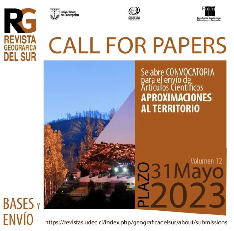 Edilia Jaque Castillo (@ediliajaque) on Twitter photo La Revista Geográfica del Sur abre su convocatoria a artículos para su próximo número <a href="/faug_udec/">FAUG</a> <a href="/PostgradosFaug/">Postgrados Faug UDEC</a> <a href="/vrim_udec/">Vinculación con el Medio UdeC</a> <a href="/Ciencia_UdeC/">VRID UdeC</a> La Revista Geográfica del Sur abre su convocatoria a artículos para su próximo número <a href="/faug_udec/">FAUG</a> <a href="/PostgradosFaug/">Postgrados Faug UDEC</a> <a href="/vrim_udec/">Vinculación con el Medio UdeC</a> <a href="/Ciencia_UdeC/">VRID UdeC</a>