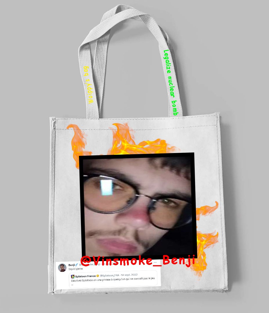 Benji_leboss's tweet photo. Découvrez le #BenjiBag ! 🔥 Le sac à dos ultime pour les fans de @Vinsmoke_Benji, avec sa photo et son tweet le plus mémorable imprimés dessus. Parfait pour montrer votre soutien lors des événements ou pour votre usage quotidien.
Ne manquez pas ça ! #VinsmokeBenji #SacàDos https://t.co/eBDWJcYhFZ