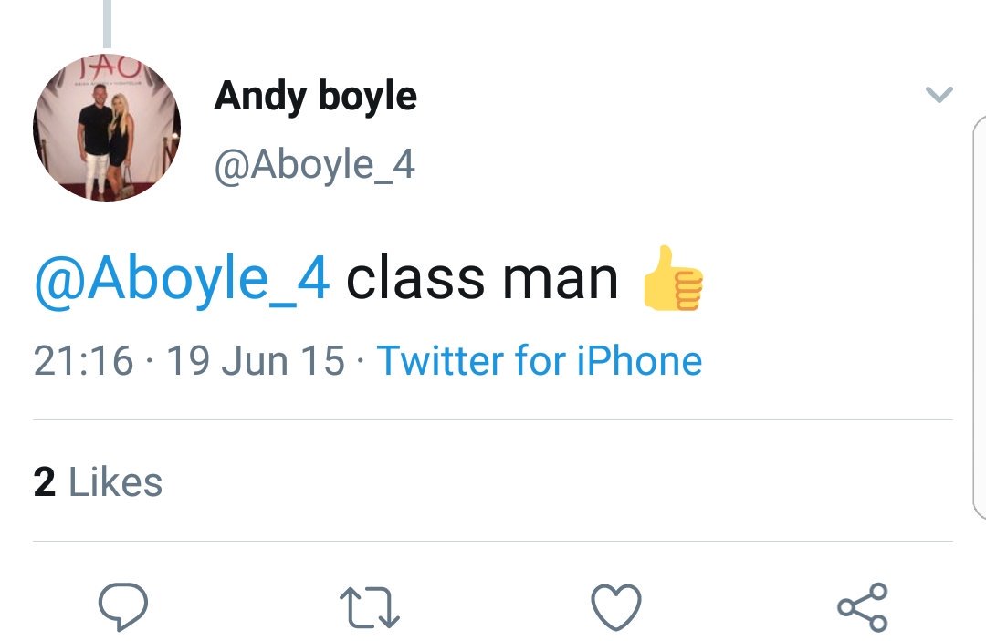 DrummerBoy1903's tweet photo. Andy Boyle deserved a mention as well #ClassMan👍 https://t.co/NXId1JXDrM