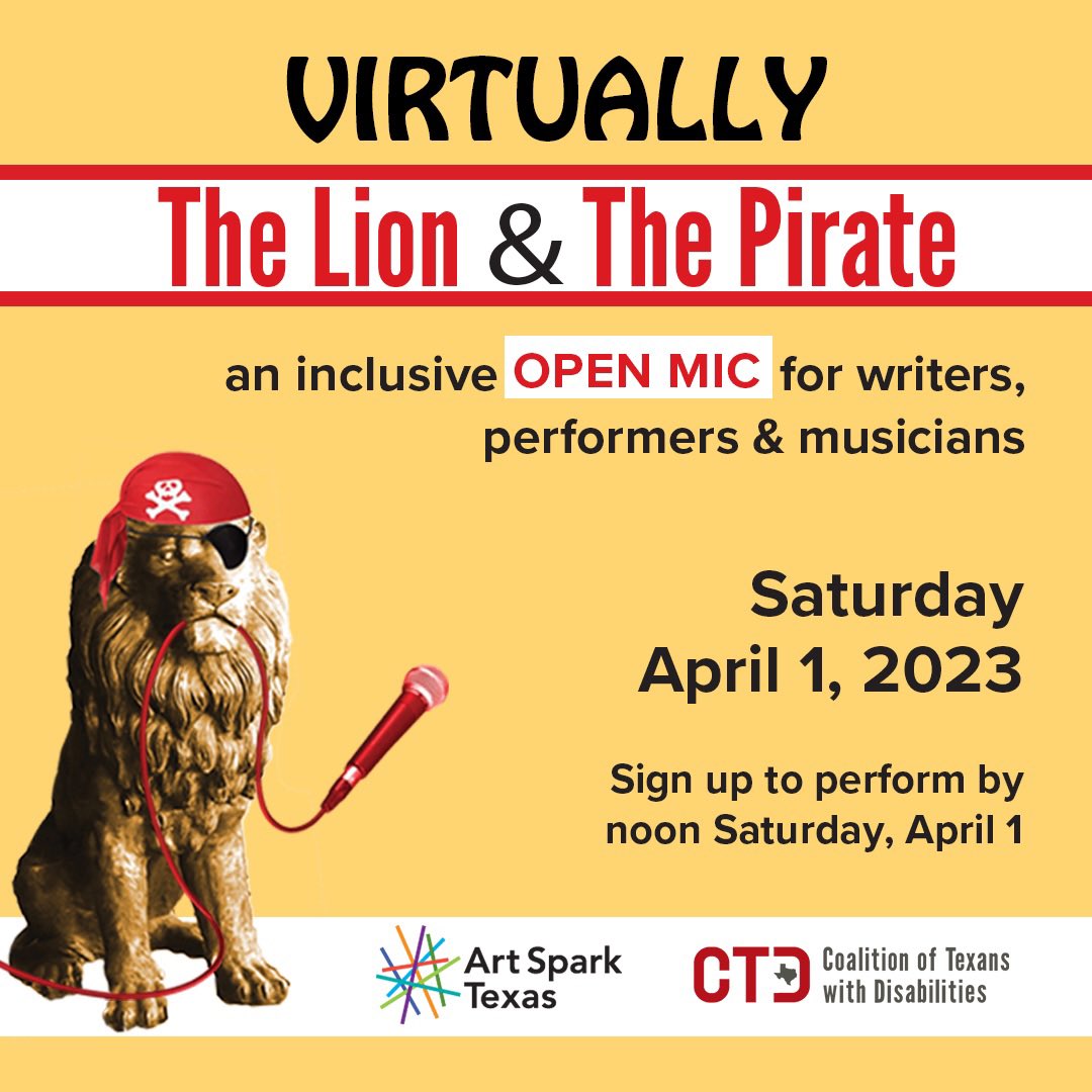 The Lion & Pirate Open Mic IN PERSON - Art Spark Texas