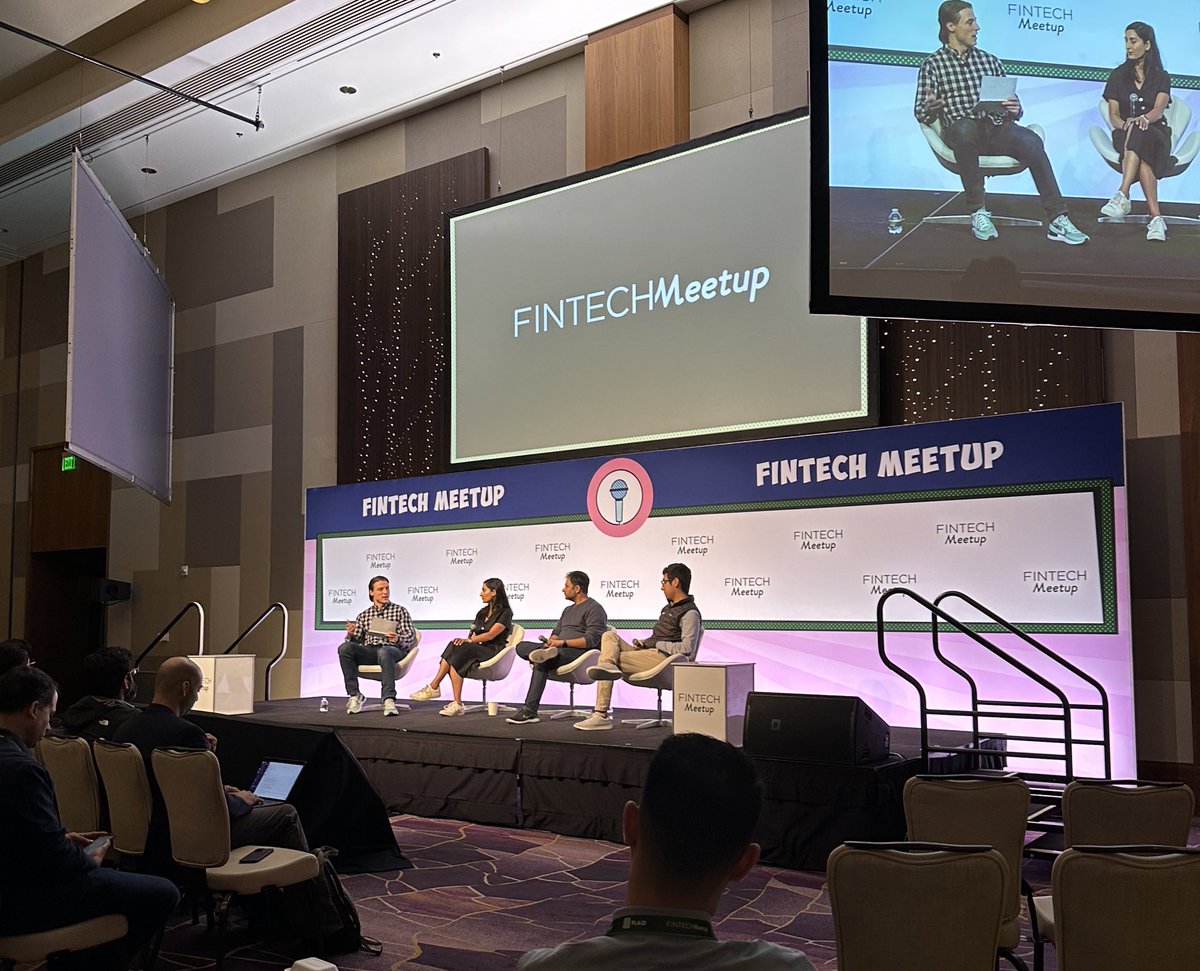 Rock star panel to close out Tuesday <a href="/FintechMeetup/">Fintech Meetup</a>.  Props to <a href="/jbahrdestefano/">JC Bahr-de Stefano</a> for a great job moderating and to <a href="/EmaSpeaks/">Ema Rouf</a>, <a href="/zanes/">Zane Salim</a> and Jose <a href="/MethodFinancial/">Method Financial</a> for their insights.