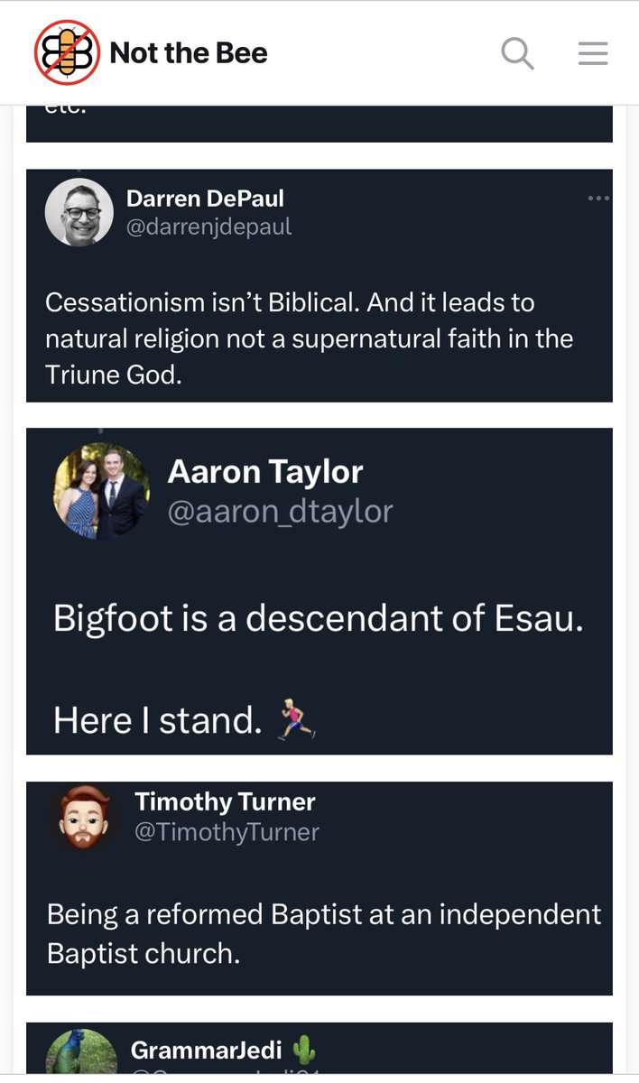 Aaron Taylor (@aaron_dtaylor) on Twitter photo Hey <a href="/TheBabylonBee/">The Babylon Bee</a> - if you guys need a formal interview with me to discuss my views on Bigfoot and Esau - I’m available 😅 Hey <a href="/TheBabylonBee/">The Babylon Bee</a> - if you guys need a formal interview with me to discuss my views on Bigfoot and Esau - I’m available 😅