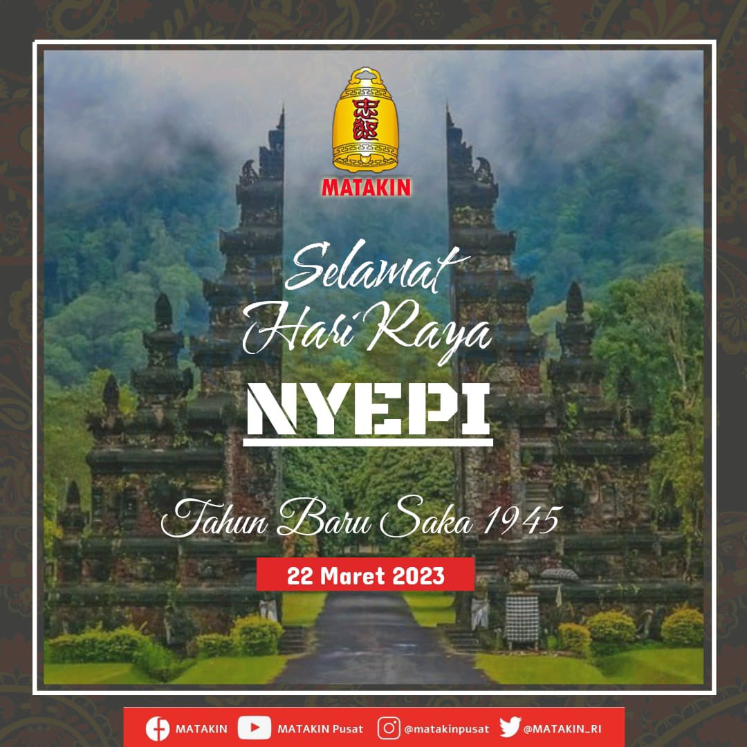 MATAKIN_RI's tweet photo. Selamat Hari Raya Nyepi - Tahun Baru Saka 1945
#selamatharirayanyepi #tahunbarusaka1945 #phdi #matakin #majelistinggiagamakhonghucuindonesia https://t.co/VJXnQqjXSb