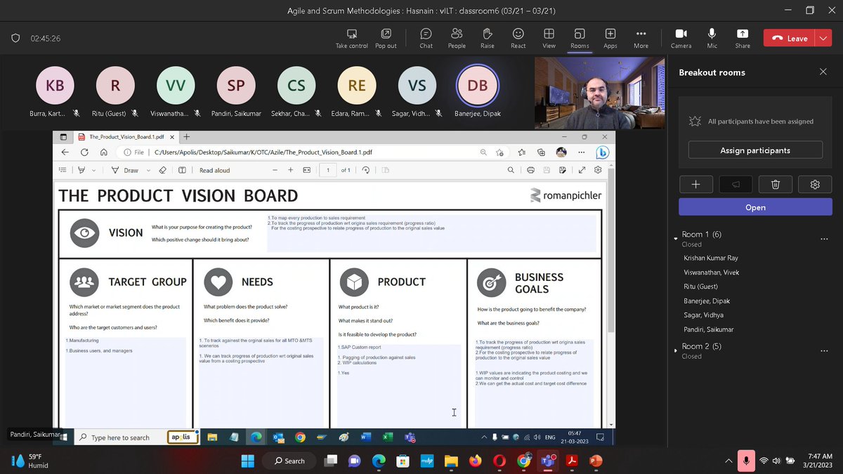 RizvisPM's tweet photo. Facilitated a session on Agile with @KYOCERA_Global India team earlier today in IST time zone; now facilitating a session with the @KYOCERA_Global Philippines team during the PHT time zone. 

#Smallworld #LiveVirtualTraining #Agile #Scrum #Kanban https://t.co/USC9Se5vtH