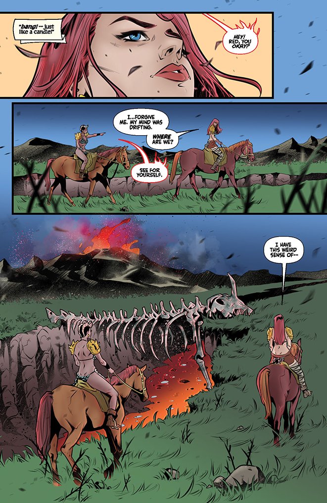DynamiteComics's tweet photo. Red Sonja / Hell Sonja #4 hits shops this week from Jordan Clark and Miriana Puglia and we have a peek inside.
#redsonja #hellsonja #jordanclark #mirianapuglia
https://t.co/xldL7Kqzvb https://t.co/RrUdngp6eh