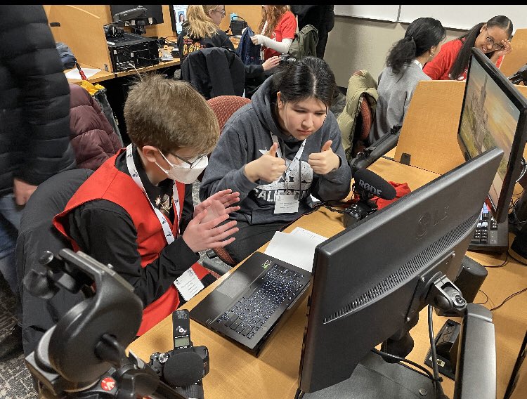cmhsrams's tweet photo. Congratulations to our Video Production Skills Students who participated at the Regional Skills Video Production Competition at SAIT. These students wrote, shot, and edited a short 'one word' video within a quick seven-hour time frame. #WeAreCBE https://t.co/ouBz6XmjKU