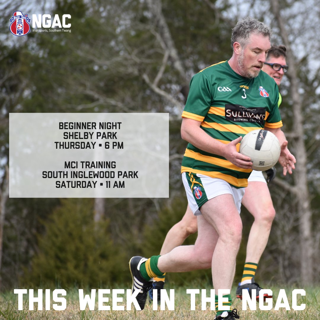 Beginner night Thursday at 6 pm at Shelby Park. Bring athletic shoes, comfy clothes (Caleb prefers jeans and cowboy boots, so we learned not to judge anyone's "comfort"), and some water.

Beginners are welcome to join hurling training Saturday at 11 am at South Inglewood Park.