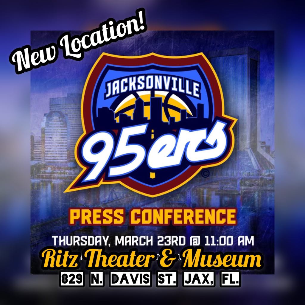 <a href="/jax95ers/">Jacksonville 95ers</a> New location for the press conference. Same energy ⚡️🏀🗑️Be a PART of it!