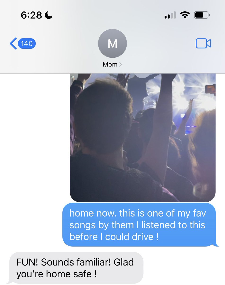 I’m choosing to believe this is because my ma actually knew the song, and not because all music with screaming sounds the same to her 🙃