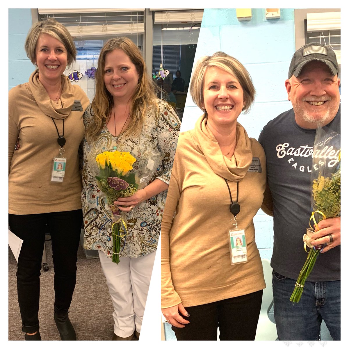 EastvalleyEagle's tweet photo. Congratulations to our 22-23 TOTY- Lynda Bernard &amp; CEOTY- Barry Crocker!! We are extremely proud of these AMAZING Eagles! 🦅🦅@CobbSchools @WhitSpooner @APDwanJones #EVcelebrate @mavityelizabeth https://t.co/rO2kYRua8j