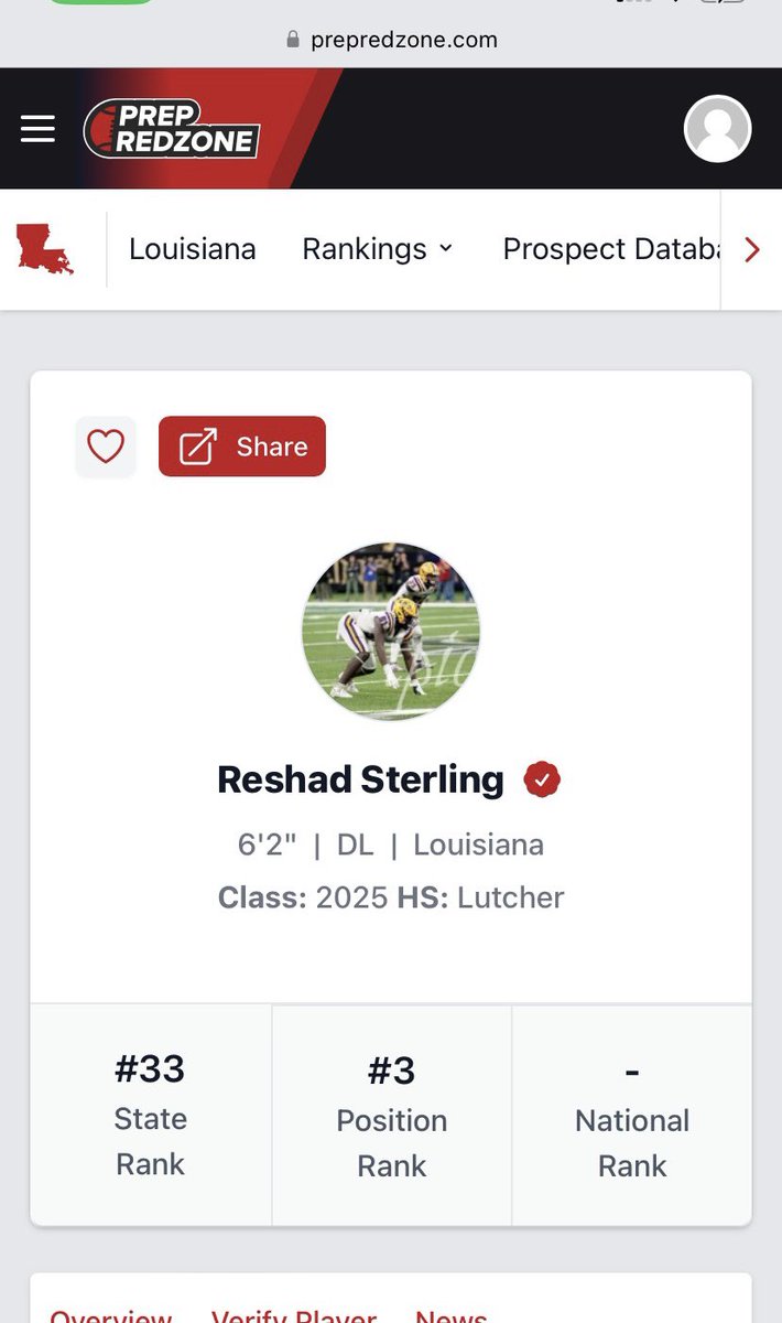 shadkingin's tweet photo. Blessed to be Ranked #3 at my position in the State, by Prepredzone😊🤘🏾!! @PrepRedzoneLA @JeritRoser  #Future⭐️ #Gotworktodo https://t.co/MDNqoYqGKQ