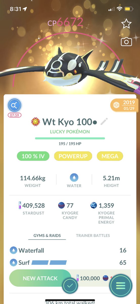 armored_cookie's tweet photo. Lucky, shiny, 100IV, best friend, Level 50 Kyogre. Who else got one 😏 https://t.co/nbXvvKY2c2