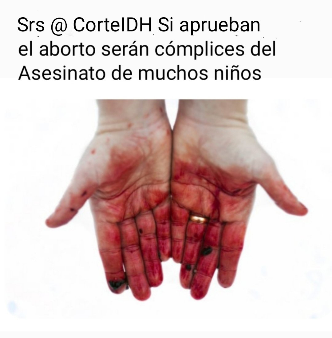 Srs <a href="/CorteIDH/">Corte Interamericana de Derechos Humanos</a> <a href="/CIDH/">CIDH - IACHR</a> La vida de todos los seres humanos comienza desde la concepción. Exigimos que respeten el Art 4 de la comisión de DDHH que lo garantiza, EL aborto es asesinar a niños en el vientre materno, No impongan derechos que no existen 
#FrenemosElAborto #SiaLaVida