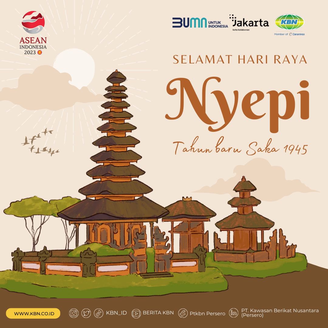 KBN_ID's tweet photo. Hii..#KawanNusantara...
Rahajeng Rahina Nyepi Caka 1945, Selamat Hari Raya Nyepi 2023 Tahun Baru Saka 1945 bagi umat Hindu diseluruh Indonesia.
#nyepi2023
#tahunbarusaka1945
#PTKBN
#KBNTOP
#BUMNUntukIndonesia
#JakartaKotaKolaborasi https://t.co/sCATb2WUwV