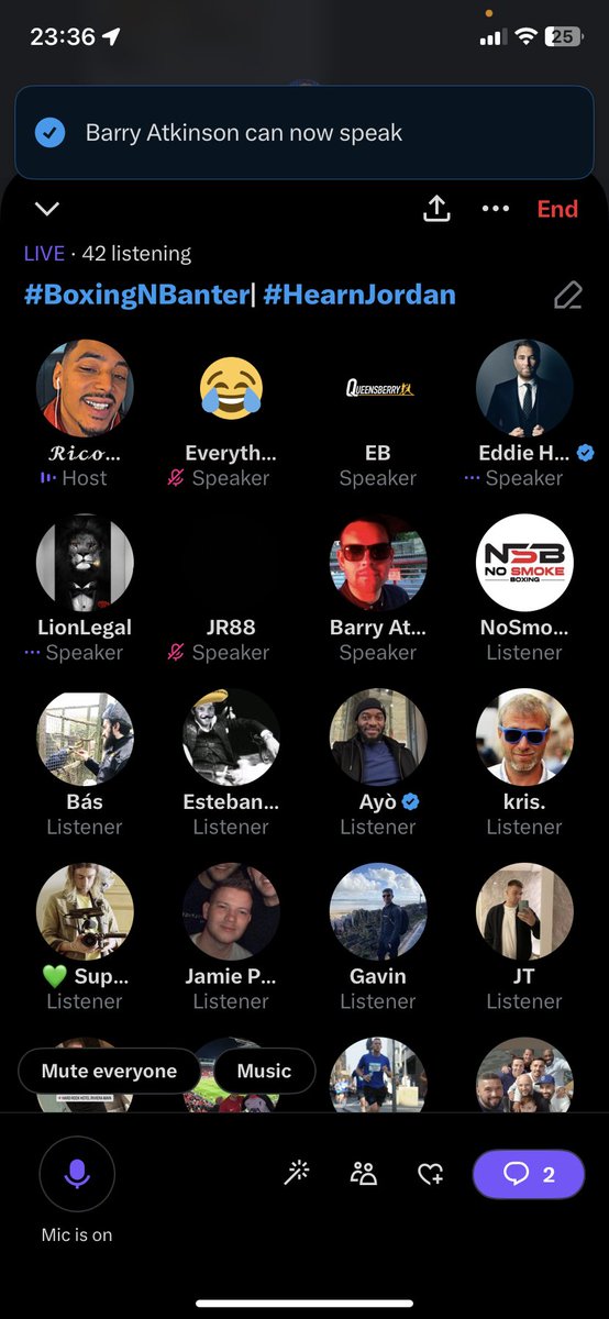 RiKO_Boxing's tweet photo. First person to get quoted of a @MichaelBensonn tweet from #BoxingTwitter, First person to have @EddieHearn on a Twitter Space #BanterNBoxing https://t.co/8knp28Z29Y