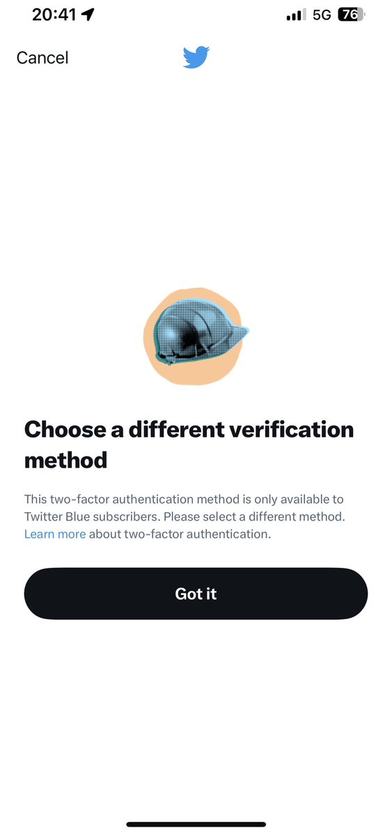 the way @Twitter is denying users basic security just because they don’t pay for twitter blue is weird as hell bro
