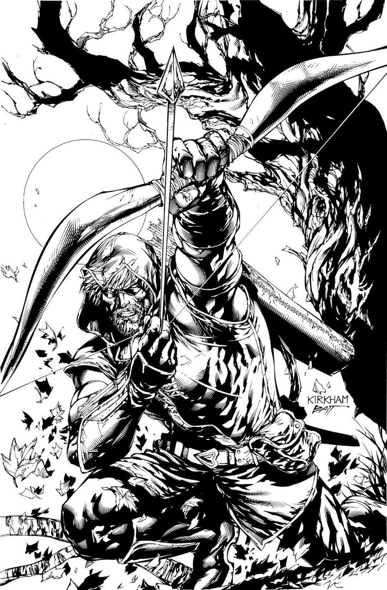 GREEN ARROW Alt Cover 11x17in.
Pen: @TylerKirkhamArt 
Inks: BATTinks

Color print available at WonderCon this weekend, AA Table A-05.
#memories #dc #art #inkstagram cover #batt #mattbanning #tylerkirkham #bow #love #instagram #good vibes #liveyourbestlife #drawing