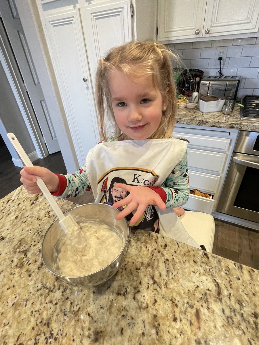 brucekulick's tweet photo. Making Kulickโs Pancake Recipes is fun for all ages! This 3 year old is adorable! #kulickspancakerecipes https://t.co/e8iZ2GQNDP