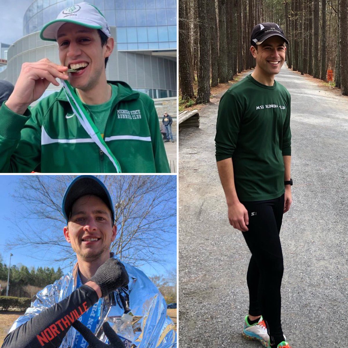 PurePeninsula's tweet photo. 🎽 We had ourselves an East Coast race weekend!

☘️ @TheLambaster 4th @ AC St. Pat’s 10 Mile - 63:32 4wk to @bostonmarathon

@criles17 5th @ @TR_Marathon &amp; 30-34 AG 🏆- 2:32:25

3️⃣rd 26.2 for Trent Johnson 70th @ TR - 3:05:49

+ @jgirb13 on-course support &amp; 2 @MSU_Basketball wins https://t.co/VXVvqwO2uC