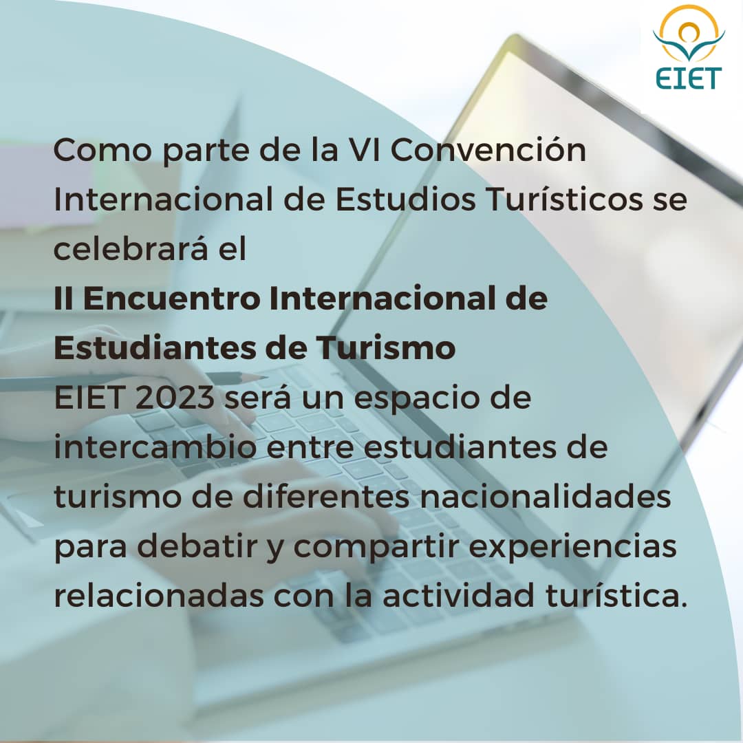 eietcuba's tweet photo. ¿Ya sabes que es EIET 2023?👀🧐

Síguenos en nuestras redes👇🏼😏
https://t.co/XicwnoezVg

#EIET2023 #EIETCuba #EstudiantesDeTurismo #SomosFTUR #SomosUH
#15aniversario #FTUReduca #FTURcumple15 https://t.co/oGCZpnjcuP