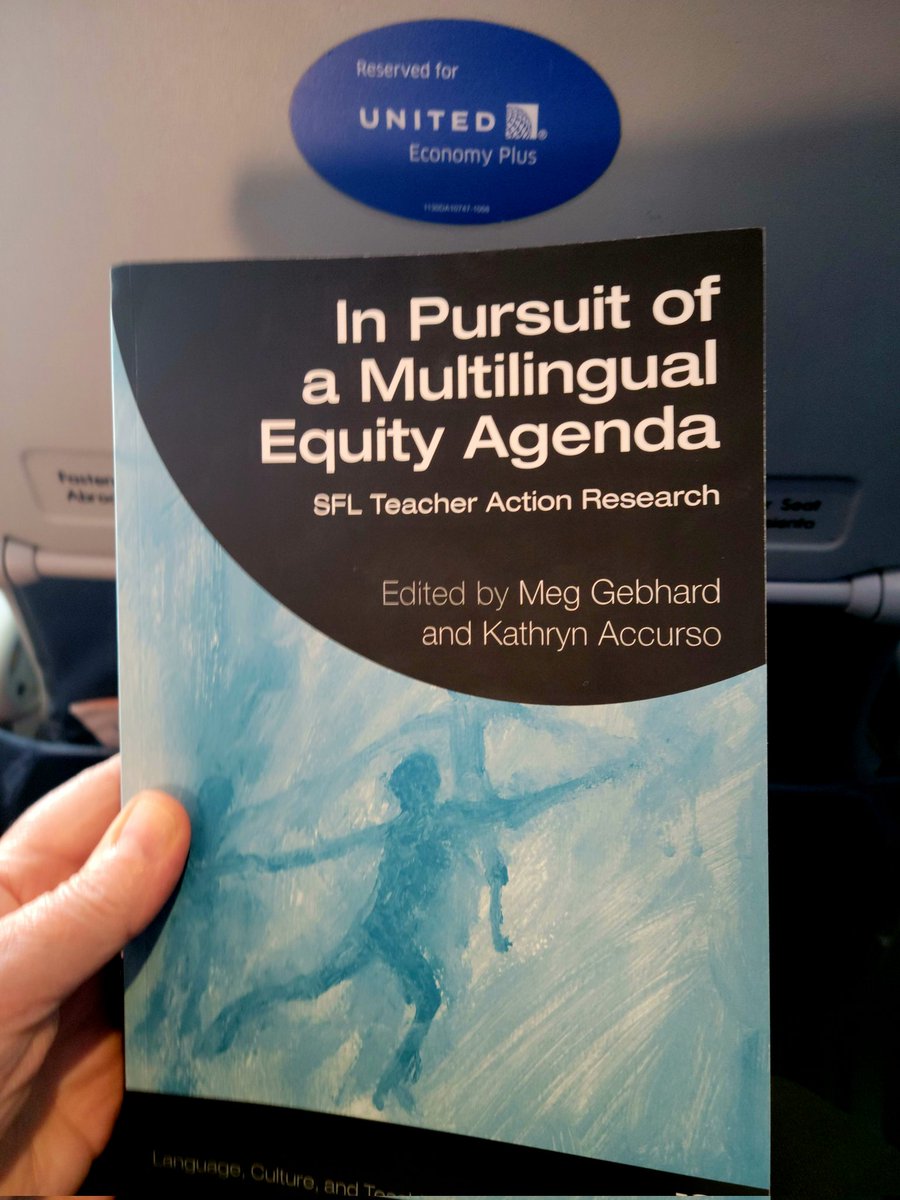 RuslanaWesterl's tweet photo. Reading on the plane on my way to #TESOL2023. Highly recommend reading this book if you are serious about #visible #equity for #miltilingual students. I read the chapter by Shelby Perez on the Australian #Reading2Learn pedagogy where she chronicles her equity in literacy work. https://t.co/UzHBpwBKSa