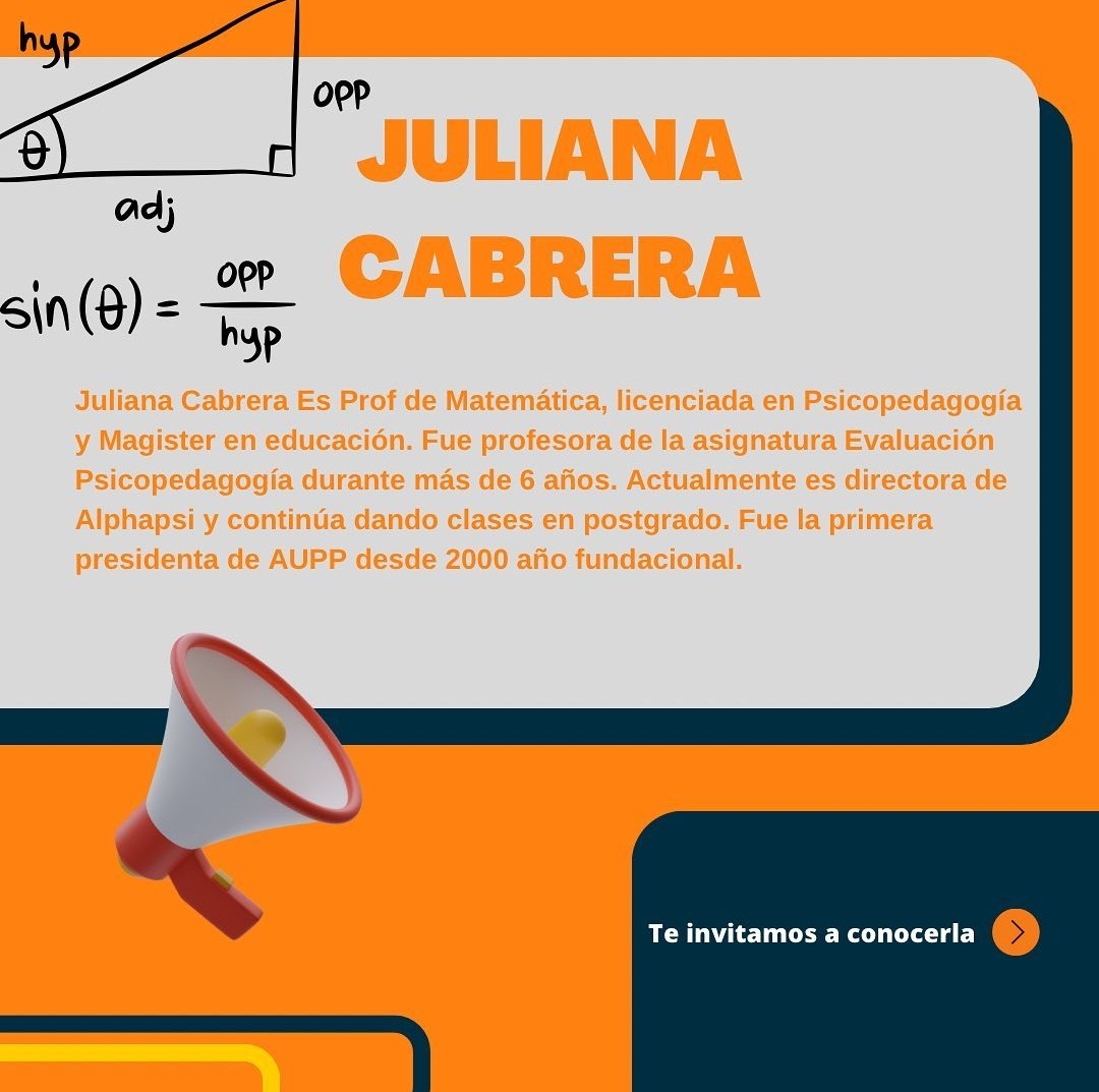 AUPP_UY's tweet photo. Juliana Cabrera, directora de @centroalphapsi es una de nuestras conferencistas invitadas.

¿Te lo vas a perder? https://t.co/u4ilu8mJW7