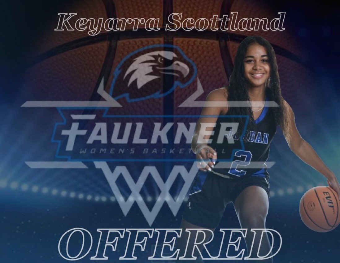 I am extremely blessed and excited to recieve my first offer from Faulkner University!!💙🤍
<a href="/FaulknerWBB/">Faulkner Women’s Basketball</a> <a href="/CoachSutt/">Reed Sutton</a> <a href="/CoachRo12/">Jacob Roark</a> @AlSoStarz_Veal @BlueMjhs