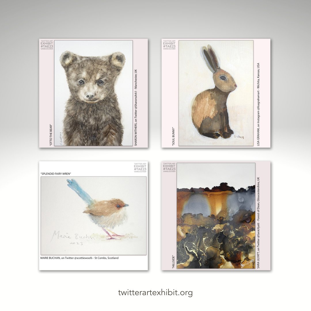 Donations by Sharon Withers <a href="/SharonsArk1/">Sharon's Ark</a> of the UK, Lisa Graham of the US, Marie Buchan <a href="/scottiewoofs/">Marie Buchan Artist</a> of Scotland, and Sara Ulyatt <a href="/SaraUlyatt/">Sara Ulyatt</a> of the UK Thank you! #TAE23 fundraiser for @unyayouth. #vancouverbc #twitterartexhibit #indigenous #giving #artforacause