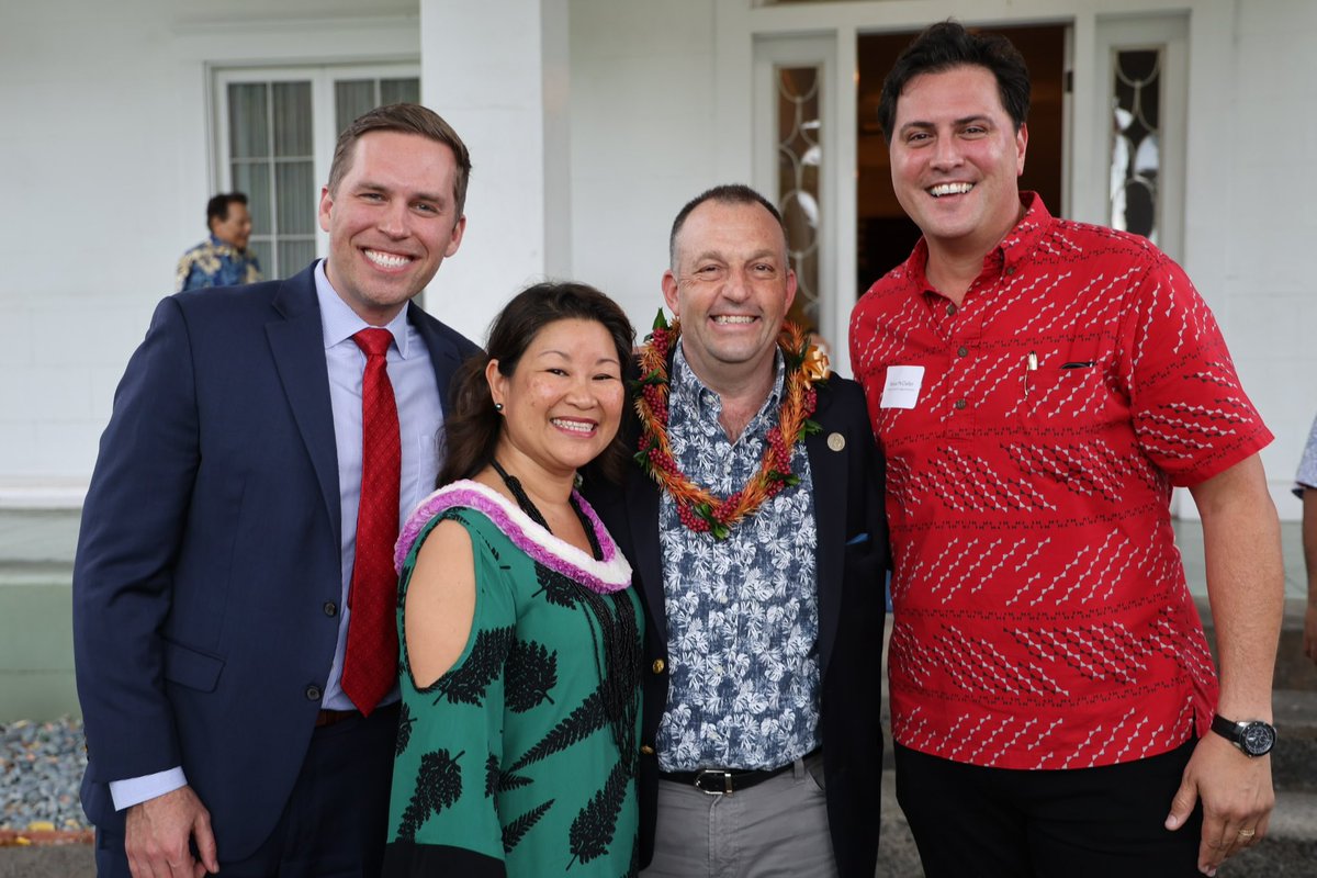 JasonRiederer's tweet photo. Tremendous week of @AHLA &amp; HHA #Hawaii meetings &amp; events including w/ @GovJoshGreenMD &amp; @FirstLadyofHI, U.S. Congresswoman @RepJillTokuda, House Tourism Chair Sean Quinlan, HI Tourism Authority Chief Brand Officer Kalani Ka’anā’anā, HI Rep. Richard Onishi &amp; many more! @AHLAPolicy https://t.co/7NNjFvcXrR