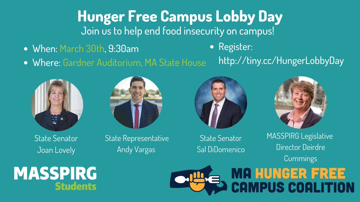 Our Hunger Free Campus #LobbyDay is coming up soon! Join us-