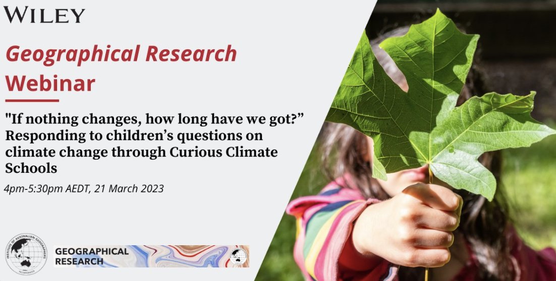 GabiMocatta's tweet photo. Wonderful @GeogResearch webinar to present in yesterday @ChloeTas @RachelKelly___ @kim_beasy and @charlotte_tas and whole #CuriousClimate team. Especially meaningful as #IPCC Synthesis report released. #ClimateAction now needs everyone and "everything, everywhere, all at once". https://t.co/fQNMUBz7kT