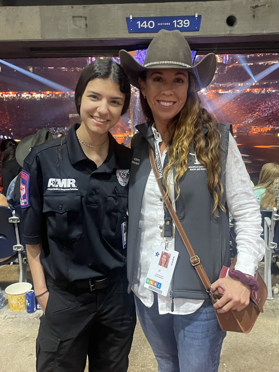 chrissy_cope1's tweet photo. These 2 EMTs just graduated last year and @SarahStakes does sports medicine with me. Nothing beats seeing former @KleinHigh students I taught and trained working as medical professionals. #RODEOHOUSTON @KISD_CTE @KleinHighHST @KleinSportsMed https://t.co/LI32JfcnSR