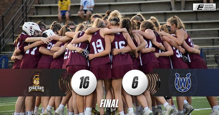 THSwomensLAX's tweet photo. SPARTANS WIN!! Thanks to all who came out and supported - we appreciate you! First ECC matchup is Thursday night at Spartan Stadium against Walnut. https://t.co/cwuyDXKKPf