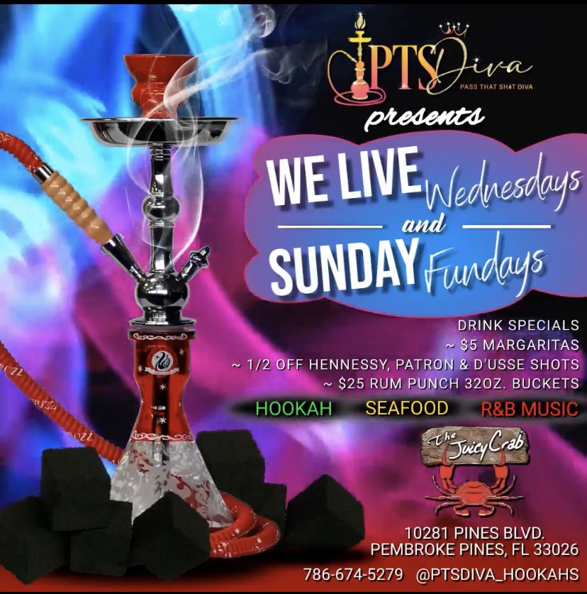 We going UP every Wednesdays and Sundays at Juicy Crab 🦀 ! It’s nothing like a good hookah with nice food and drinks ! LET’S GOOOOOOO 🔊🔊🔊