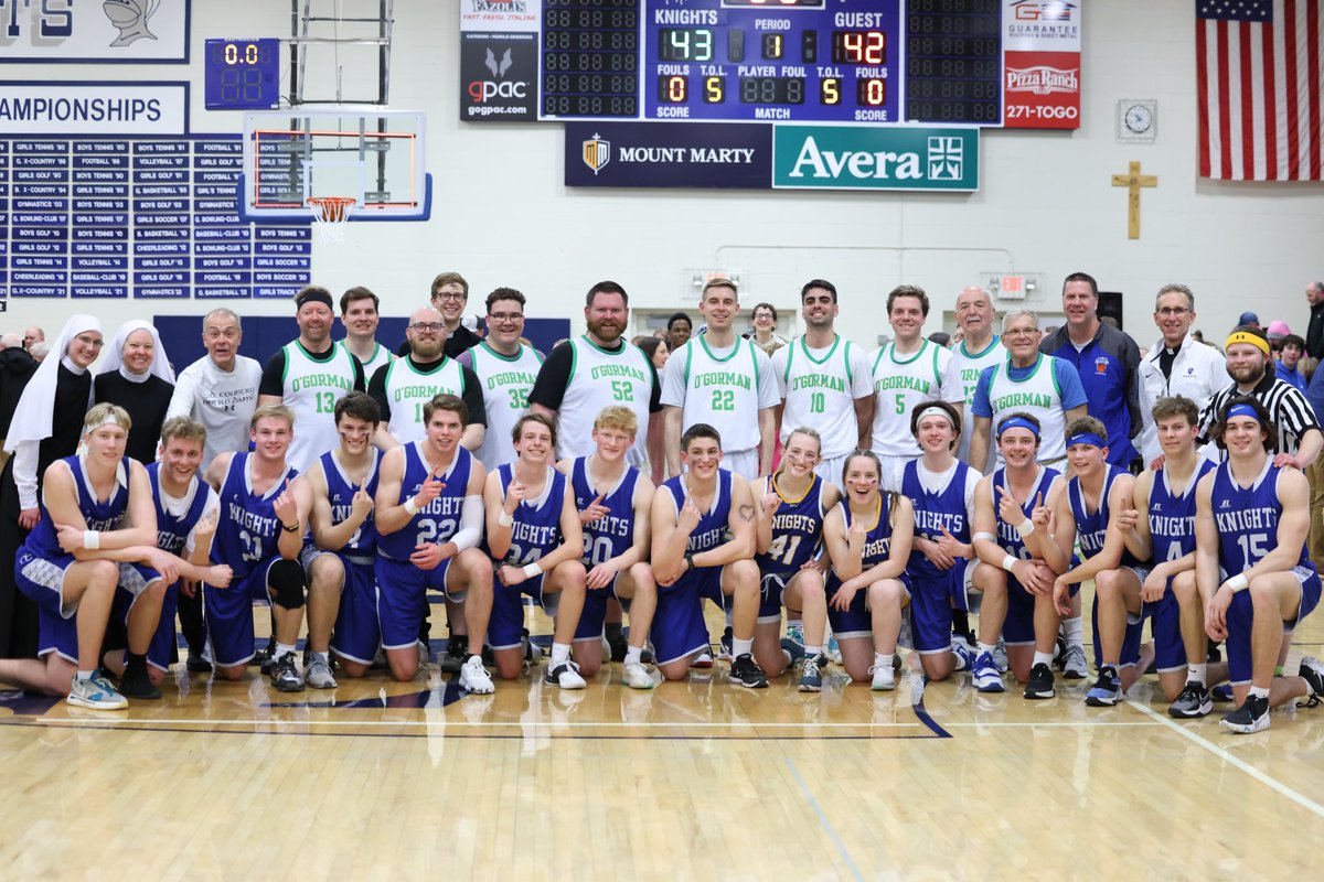OGHSKnights's tweet photo. Holy Hoops did not disappoint! In dramatic fashion, the seniors outlasted the priests in a game for the ages and won 4️⃣3️⃣-4️⃣2️⃣. Thank you to all who helped, participated, attended, and contributed! 

Go Knights 💙 ⚔️ 🏀 🏆 

Check out these photos courtesy of Michelle Brunz! ⤵️ https://t.co/XcaO11PnMC