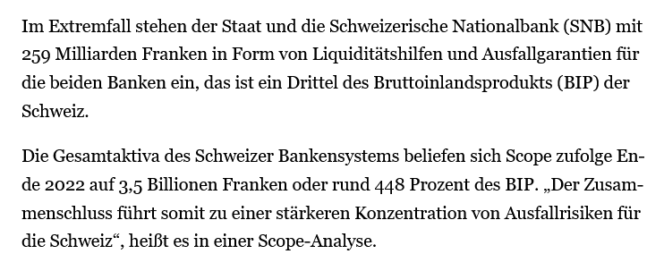 eCom_ki's tweet photo. #Ratingagentur #Scope: Topbonität der Schweiz bei schwerer Finanzkrise in Gefahr.
Zusammenschluss von #UBS und #CreditSuisse erhöht Klumpenrisiken.
Allfälligen Reputationsrisiken können noch nicht abgeschätzt werden. https://t.co/8XJ7TWTp9K