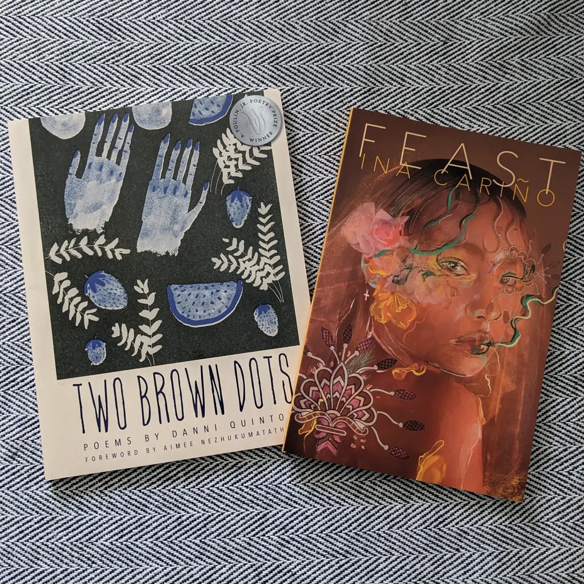 bjanepr's tweet photo. Happy World Poetry Day to those who celebrate. I have added to my growing To Read List: Danni Quintos, Two Brown Dots. Ina Cariño, Feast. #PinayLit https://t.co/vM4vaBWUlS