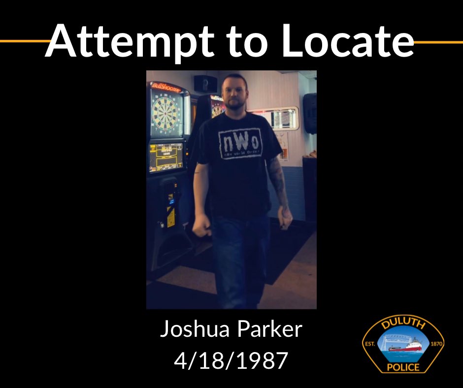 The Duluth Police Department is asking residents to check their security cameras on Friday, March 17 from 2 a.m. to 4 a.m. in the area of London Road or Superior Street from 40th Ave E to 60th Ave E. We believe Joshua Parker may have traveled in this area. (1/2)