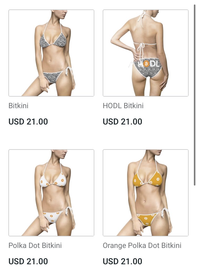 beautybybitcoin's tweet photo. @CryptoZane_S Seems like a good time to announce our $21 #BitcoinBikini 🧡🧡🧡 https://t.co/j1LvJuii0J
