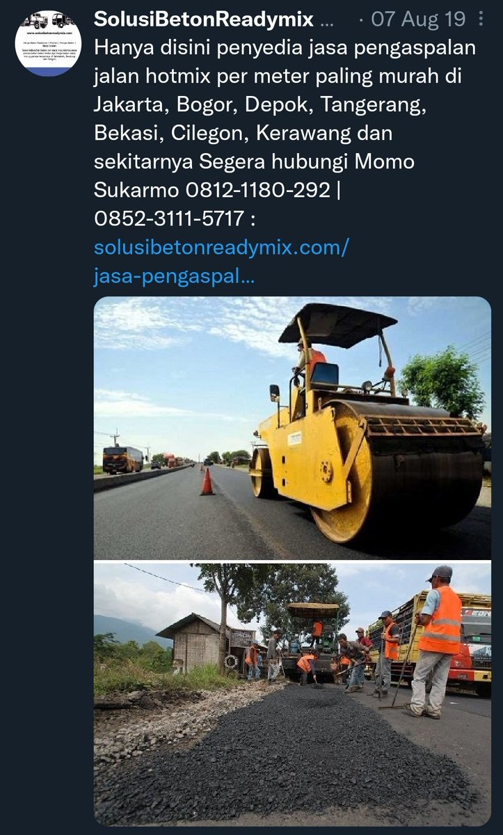 Mau tanya yg terhormat pak <a href="/ridwankamil/">Ridwan Kamil</a> apakah tidak ada foto pengaspalan terbaru dari pemprov Jabar sendiri, sehingga foto tahun 2019 milik orang lain digunakan untuk bahan postingan? 

Punten, ini serius tanya lho. Mohon dimaafkan 🙏