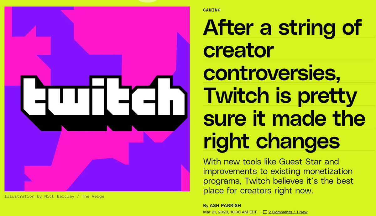 zachbussey's tweet image. This is the most poorly-timed article of all time... 

theverge.com/2023/3/21/2364…