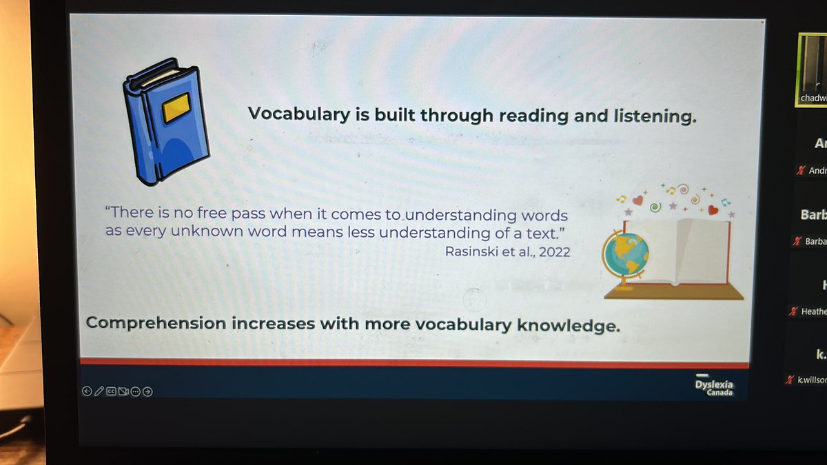 Importance of depth and breadth in vocab knowledge tor a comprehensive understanding of text @Chadillac60 @dyslexia_canada