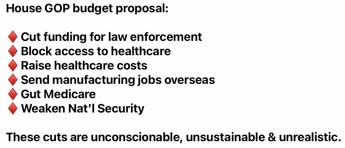 genereaux2019's tweet photo. @HouseGOP @SpeakerMcCarthy The new #MAGABudget is friggin’ crazy. It puts America’s public safety at risk!
Eliminates funding for 2,000+ border agents!
Defunds the police; eliminating 11,000 FBI agents!
Scales back rail safety inspections by 11,000 per year!
It is NUTS!
House GOP budget proposal https://t.co/MFX6HhfMAn